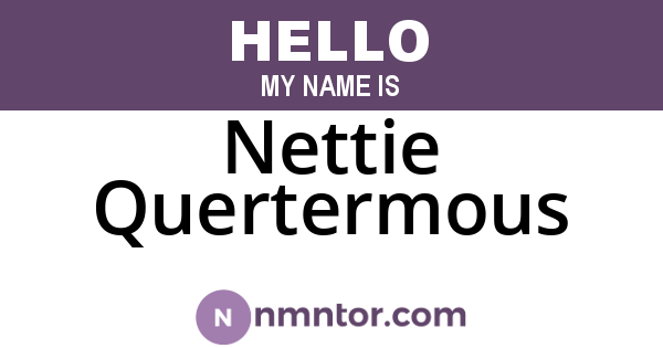 Nettie Quertermous