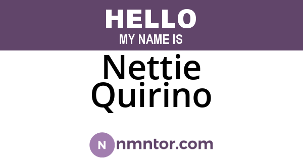 Nettie Quirino
