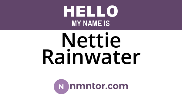 Nettie Rainwater