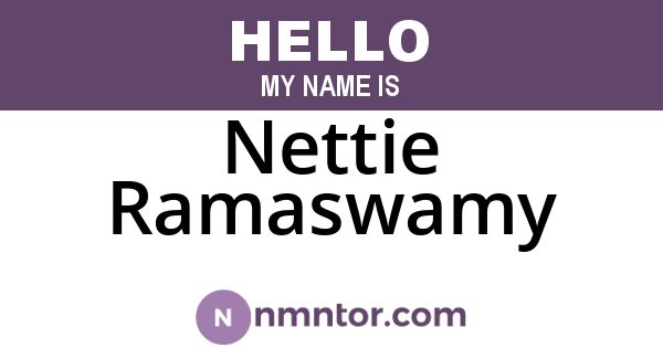 Nettie Ramaswamy