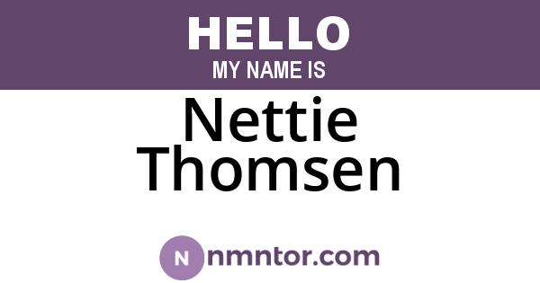 Nettie Thomsen