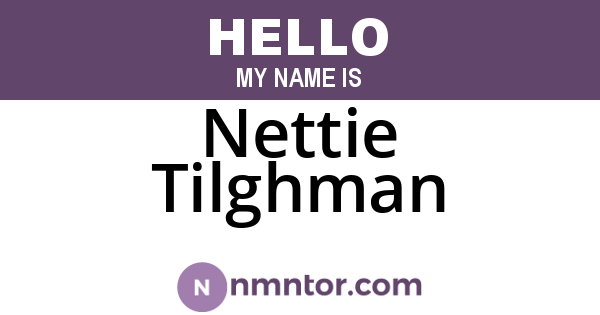 Nettie Tilghman