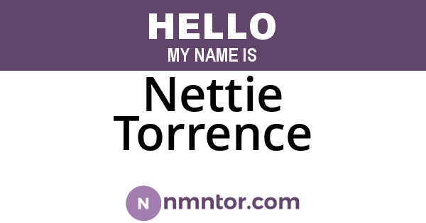 Nettie Torrence