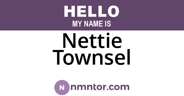 Nettie Townsel