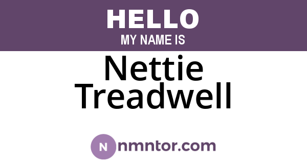 Nettie Treadwell