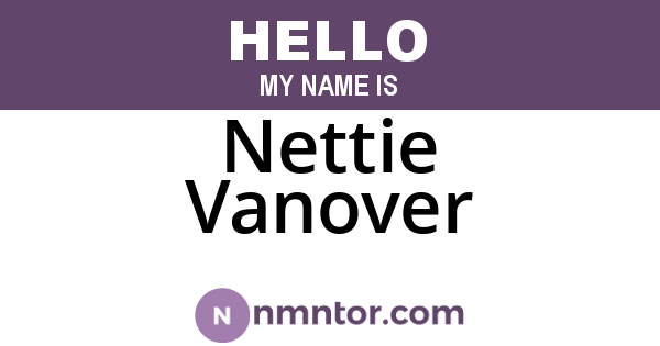 Nettie Vanover