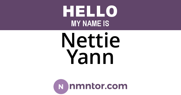 Nettie Yann