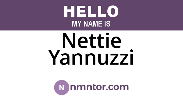 Nettie Yannuzzi