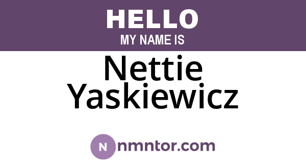 Nettie Yaskiewicz