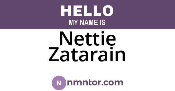 Nettie Zatarain