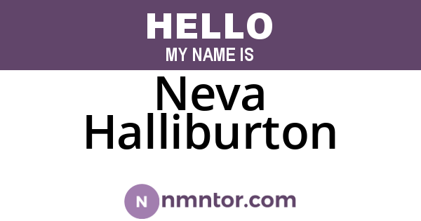 Neva Halliburton