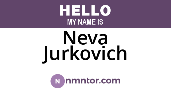 Neva Jurkovich