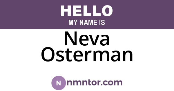 Neva Osterman