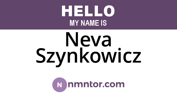 Neva Szynkowicz