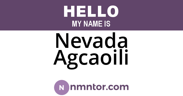 Nevada Agcaoili