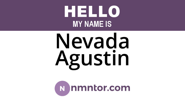 Nevada Agustin