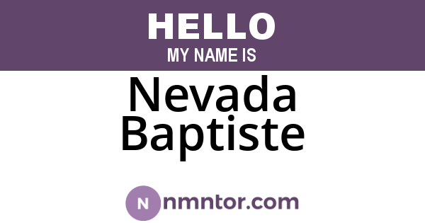 Nevada Baptiste