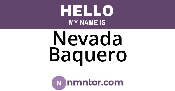 Nevada Baquero