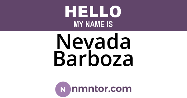 Nevada Barboza
