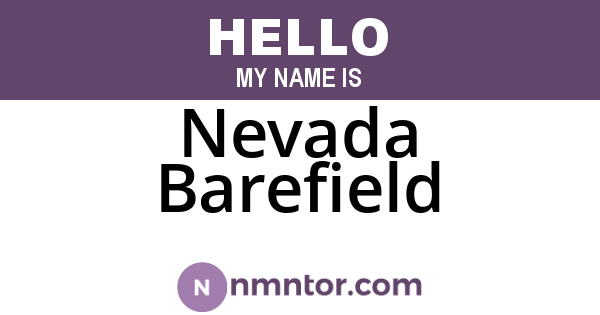 Nevada Barefield