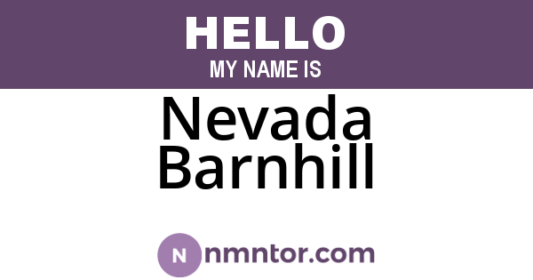 Nevada Barnhill