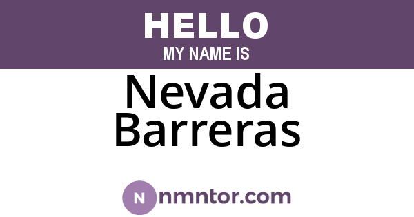 Nevada Barreras