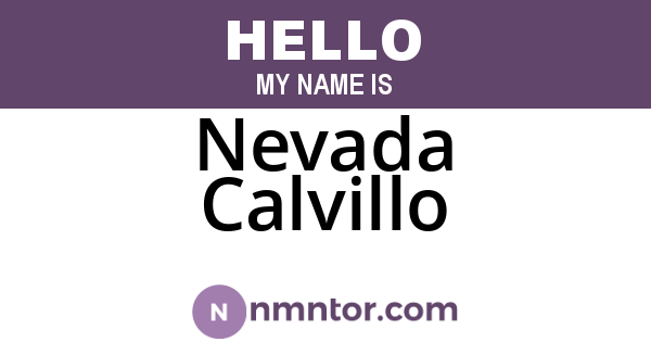 Nevada Calvillo