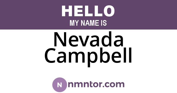 Nevada Campbell