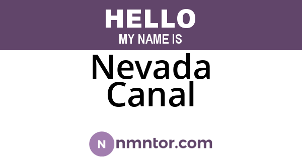 Nevada Canal