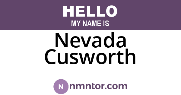 Nevada Cusworth