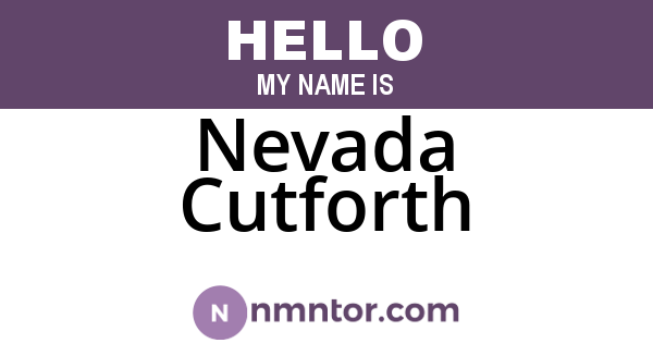 Nevada Cutforth