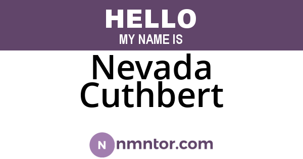 Nevada Cuthbert