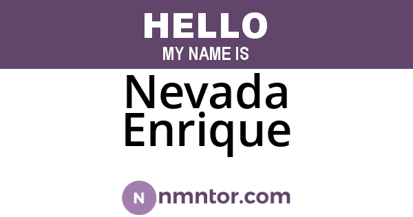 Nevada Enrique
