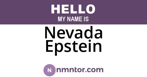 Nevada Epstein