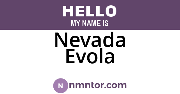 Nevada Evola