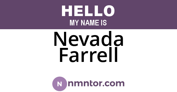 Nevada Farrell
