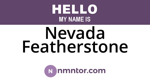Nevada Featherstone