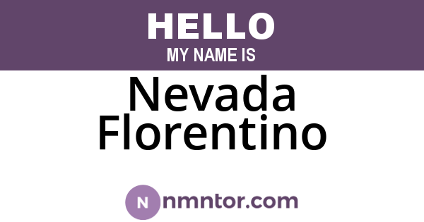 Nevada Florentino