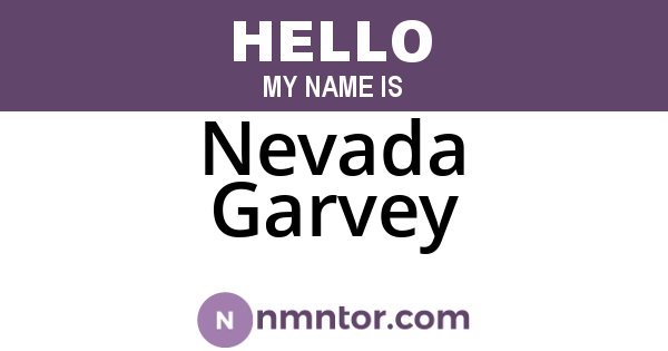 Nevada Garvey