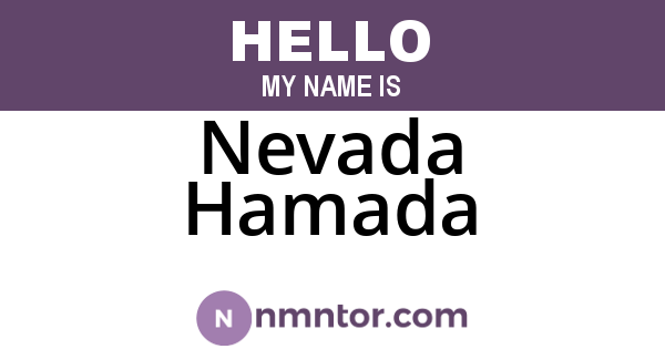 Nevada Hamada