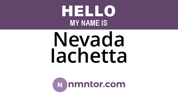 Nevada Iachetta