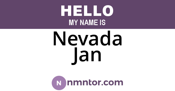 Nevada Jan