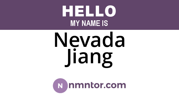 Nevada Jiang