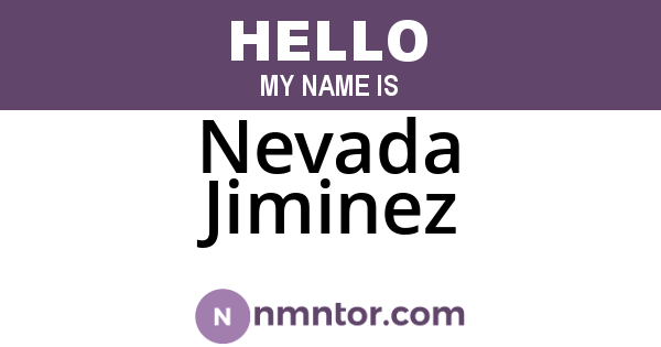 Nevada Jiminez