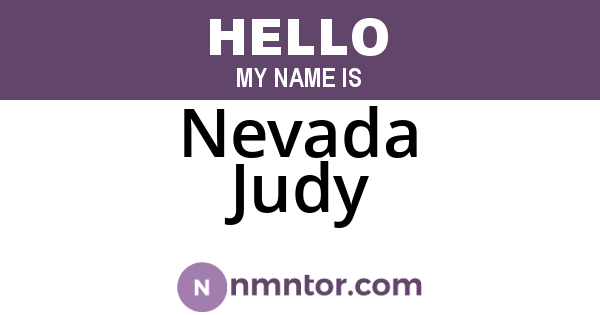 Nevada Judy