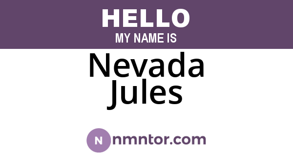 Nevada Jules