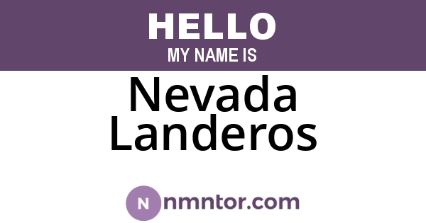 Nevada Landeros