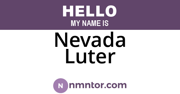 Nevada Luter