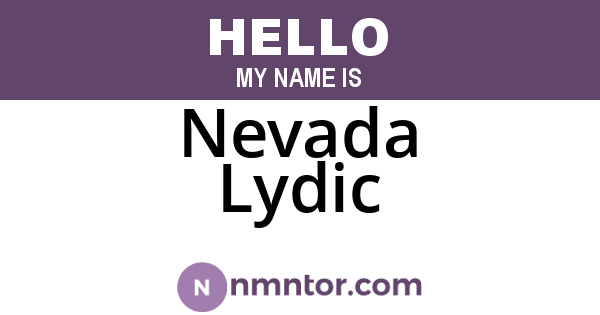 Nevada Lydic