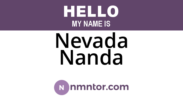 Nevada Nanda